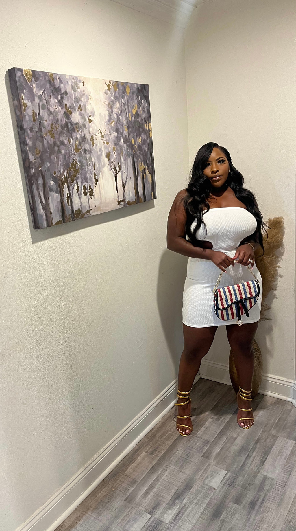 Nancy tube dress in white