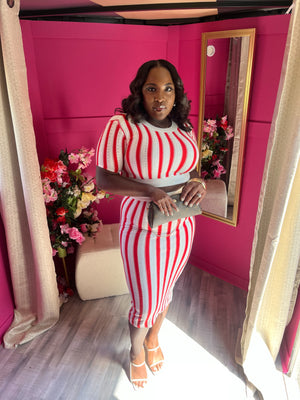 Peppermint stripe set