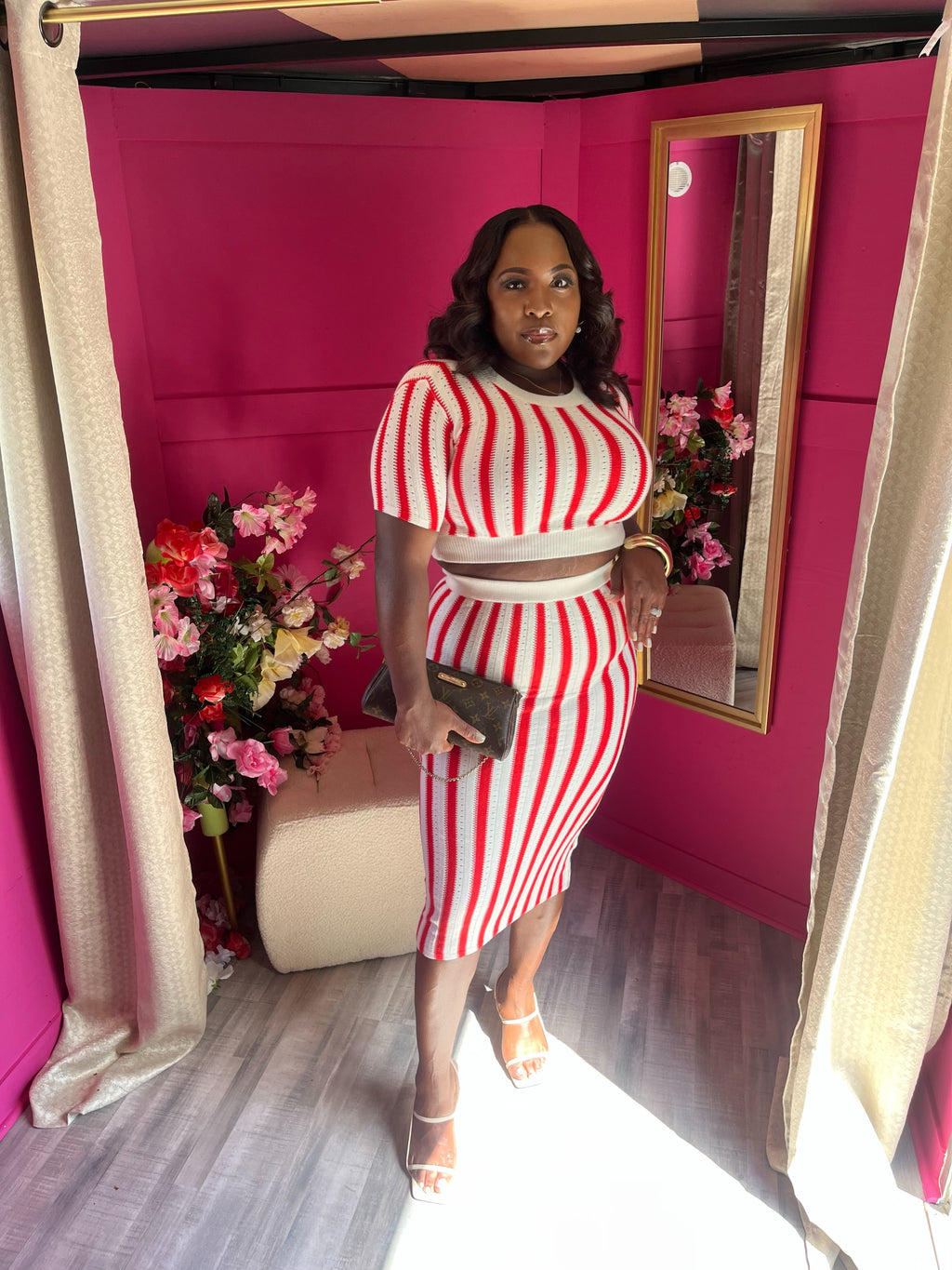Peppermint stripe set
