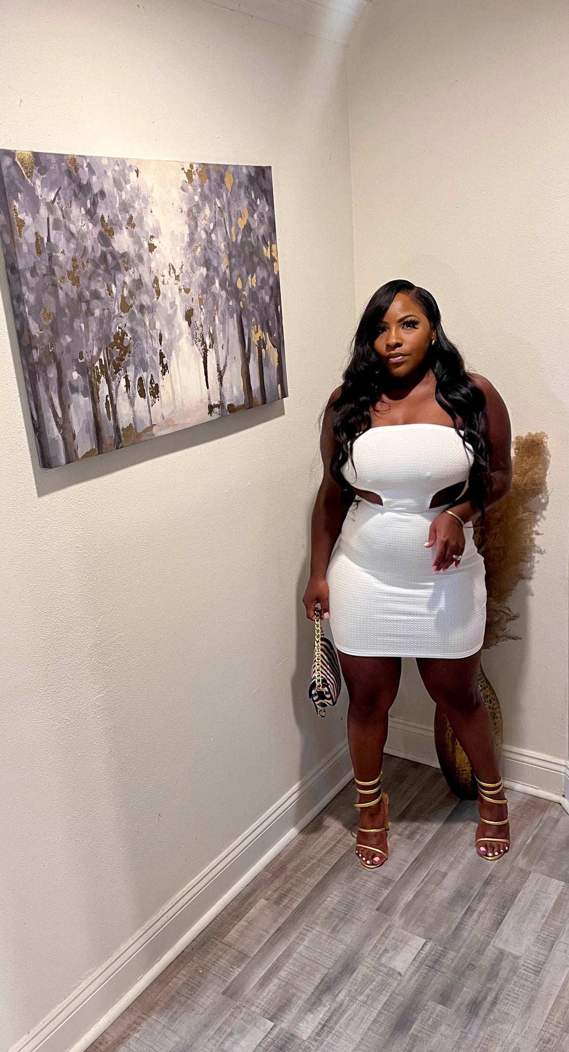 Nancy tube dress in white