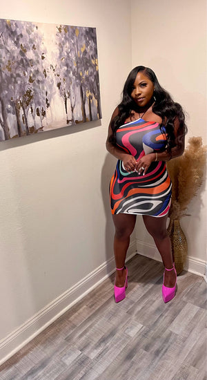 Matrix mini dress