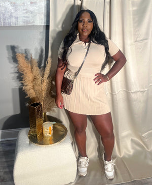Tennis bae set in khaki