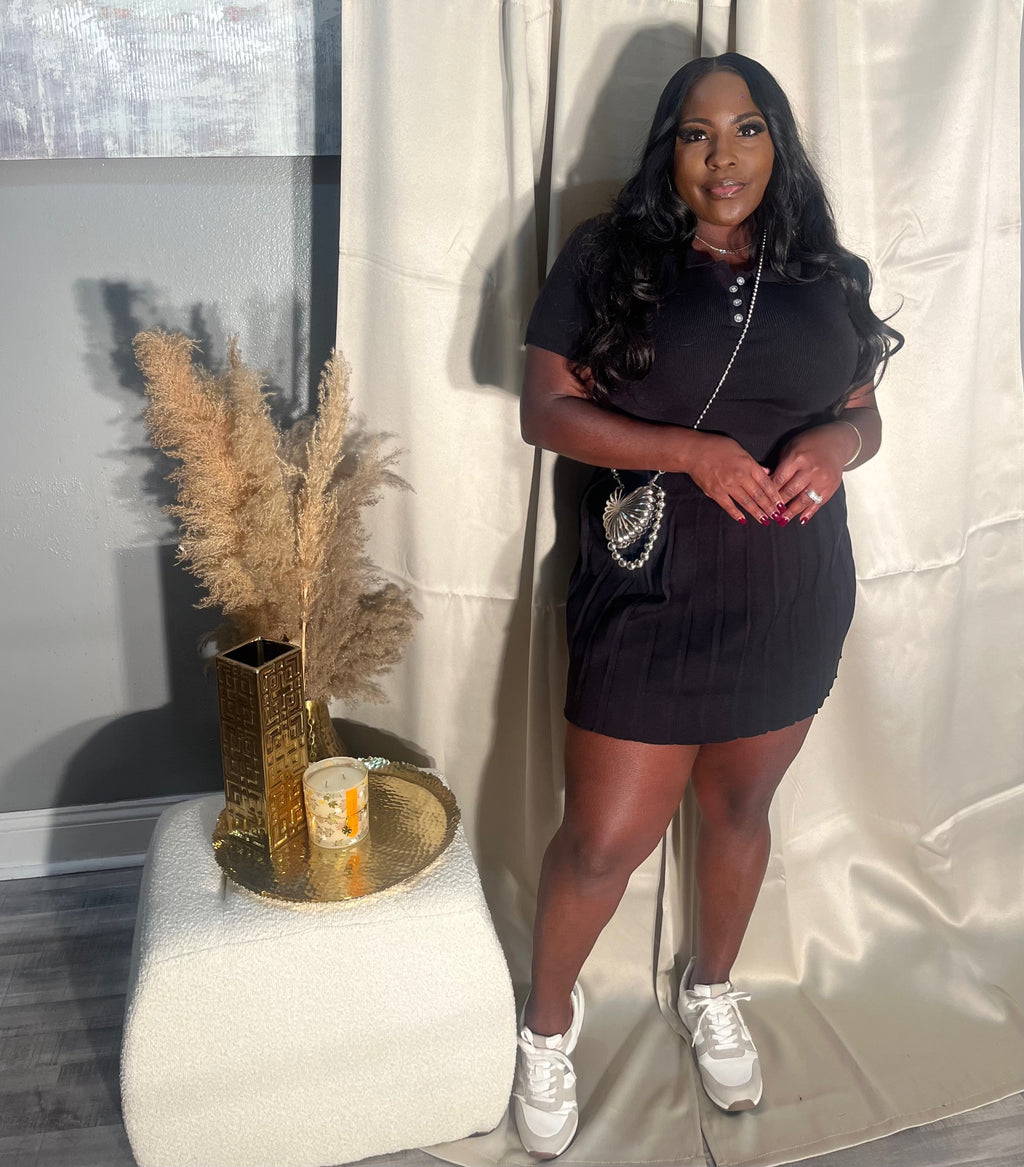 Tennis bae set in black