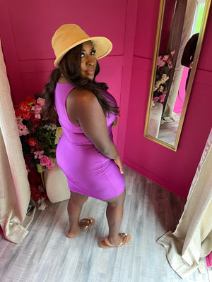 Purple passion bodycon dress